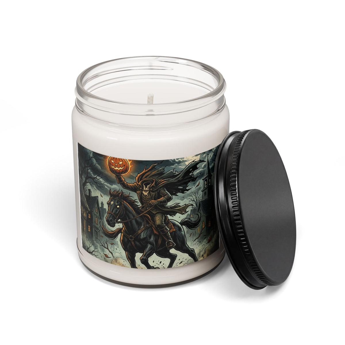 Headless Horseman Soy Candle — Spiced Pumpkin & Smoke Scented 9oz