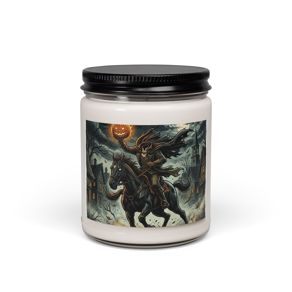 Headless Horseman Soy Candle — Spiced Pumpkin & Smoke Scented 9oz