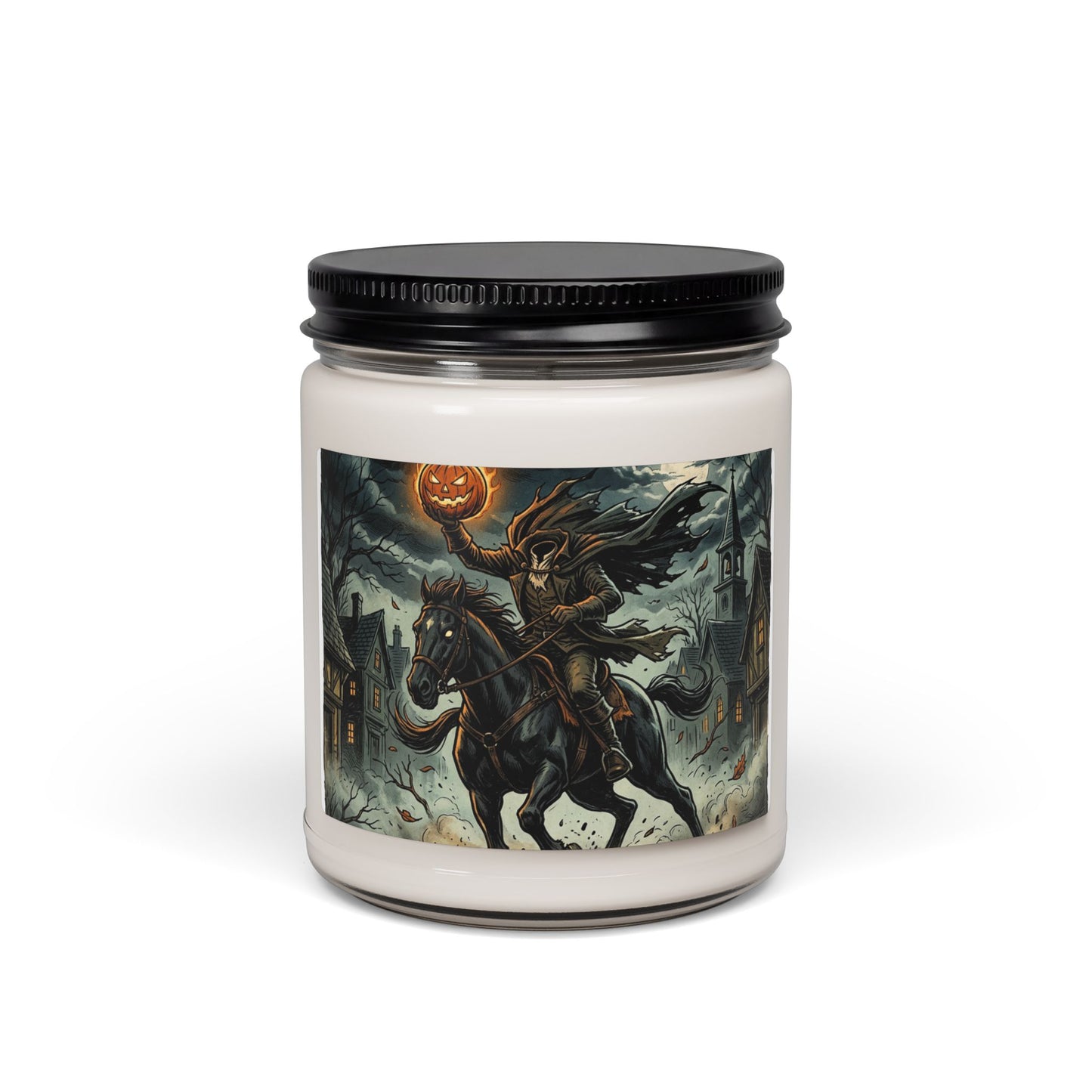 Headless Horseman Soy Candle — Spiced Pumpkin & Smoke Scented 9oz